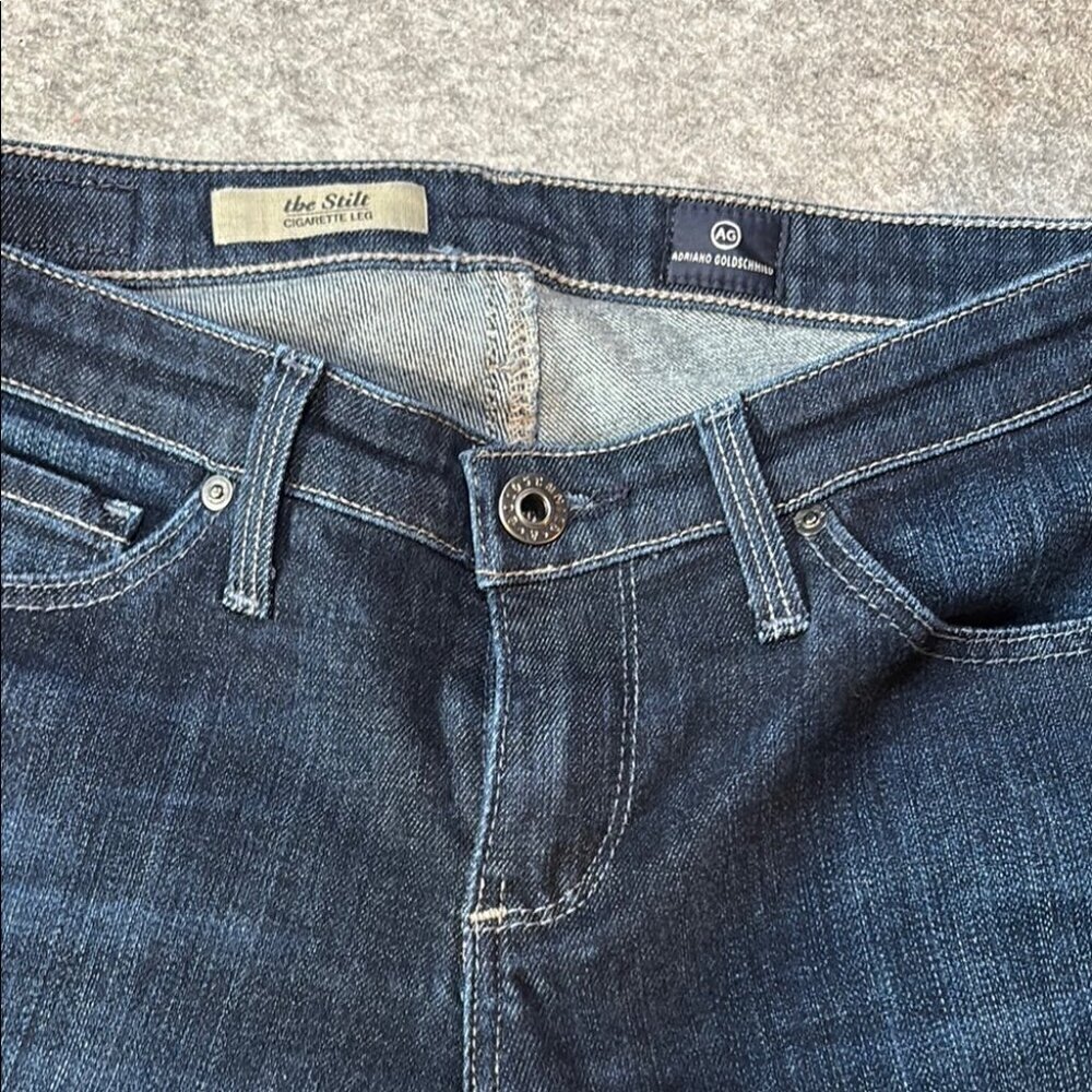π₯ AG JEANS β THE STILT CIGARETTE LEG β SIZE 25R β RICH DARK WASH π₯ - Picture 9 of 14